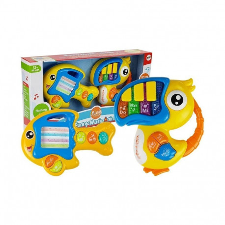 Pianinko i Gitara na Baterie Papuga Rybka