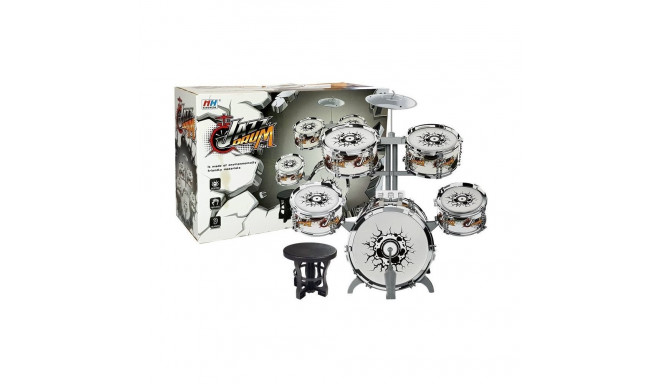 suur trummikomplekt hõbedane