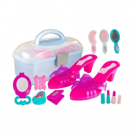 Zestaw Piękności w Walizce Wałki Klapki Koraliki
