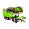 Rozkręcany Traktor z Otwierana Przyczepą 43 cm