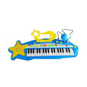 Duży Keyboard 37 Klawiszy MP3 + Mikrofon Niebieski