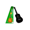 Gitara Drewniana Klasyczna z Kostką Czarna 60 cm