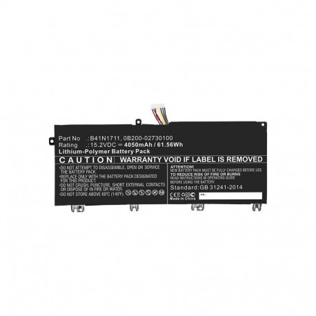CoreParts Laptop Battery for Asus 0B200-02730100 B41N1711 61.56Wh Li-Pol 15.2V 4050mAh 57041743711
