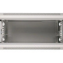 Wall cabinet rack 4U 600x450 gray glass door