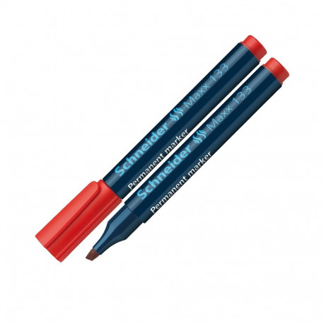 Marker permanentne Schneider 133, lõigat.otsik 1-4mm, punane