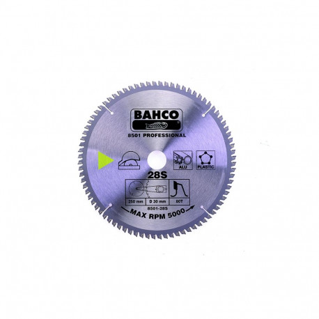 Circular saw blade Bahco 216x30mm 48H -5°, (25mm adaptor), for aluminium