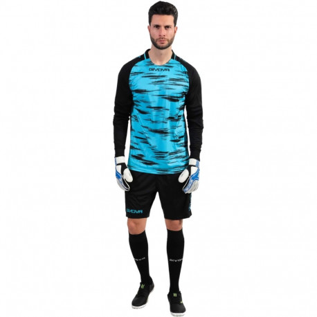 Komplet bramkarski Givova Difesa turkusowo-czarny KITP10 2410 2XS