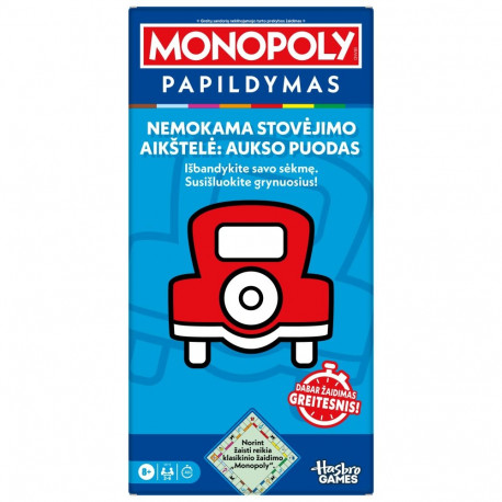 MONOPOLY Board game Free Parking Jackpot expansion (In Lithuanian lang.)