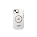 Guess Metal Outline MagSafe case for iPhone 13 - pink