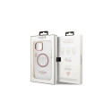Guess Metal Outline MagSafe case for iPhone 13 - pink