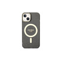 Guess Glitter Gold MagSafe case for iPhone 14 - black