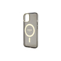 Guess Glitter Gold MagSafe case for iPhone 14 - black