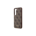 Guess GUHCS23SG4GFBR S23 S911 brown/brown hard case 4G Metal Gold Logo