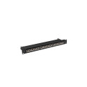 PATCH PANEL 24 PORT 1U 19" CAT.7 FTP WITH CABLE ORGANIZER SHIELDED BLACK LANBERG