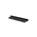 PATCH PANEL 24 PORT 1U 19" CAT.7 FTP WITH CABLE ORGANIZER SHIELDED BLACK LANBERG