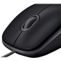 LOGITECH B110 Silent Mouse right and left-handed optical 3 buttons wired USB