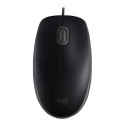 LOGITECH B110 Silent Mouse right and left-handed optical 3 buttons wired USB