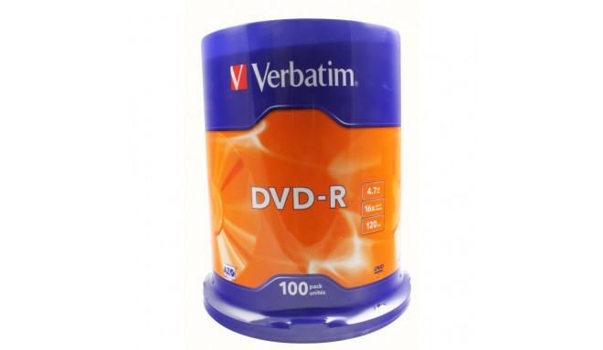 DVD-R 16x CB 4,7GB Verbatim 100 pieces