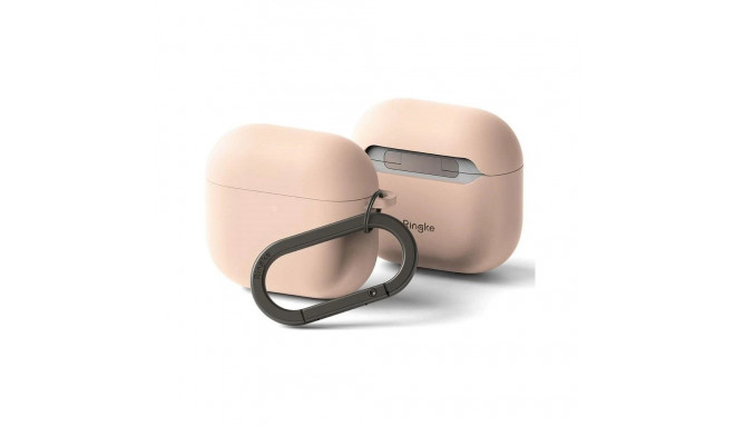 Airpods 4 laadimiskarbiümbris Ringke Silikoon, roosa