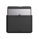 INVZI Leather Case / Cover with Stand Function for MacBook Pro/Air 13"/14" (Black)