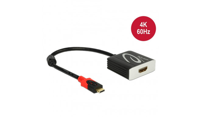Konverter USB-C (M) - HDMI (F) 4K@60Hz, 0.2m töötab ka thunderbolt 3´es ja sobib Macidele