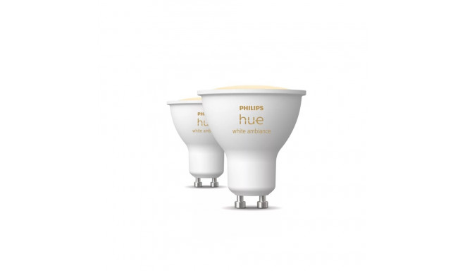 Philips Hue LED smart bulb, BT, White ambiance, GU10, 4.2 W, 2-pack
