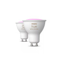 Philips Hue LED smart bulb, BT, White and color ambiance, GU10, 4.2 W, 2-pack