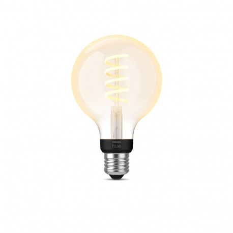 Philips Hue smart filament lamp, White ambiance, Filament Globe, E27, 9.5 cm