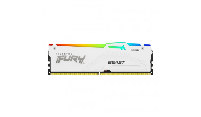 Kingston FURY Beast valge DDR5 RGB 6000 MHz CL30 16 GB mälumoodul