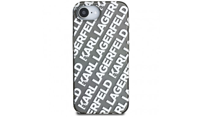 Case Karl Lagerfeld IML Repeat Logo iPhone 16e hõbedane