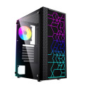 Gembird Fornax 2500 ARGB Gaming ATX arvutikorpus, Midi Tower, taustvalgustus, must