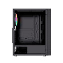 Gembird Fornax 2500 ARGB Gaming ATX arvutikorpus, Midi Tower, taustvalgustus, must