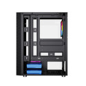 Gembird Fornax 2500 ARGB Gaming ATX arvutikorpus, Midi Tower, taustvalgustus, must