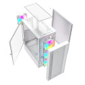 Gembird Fornax 4000W ARGB gaming ATX computer case, Midi Tower, backlight, White