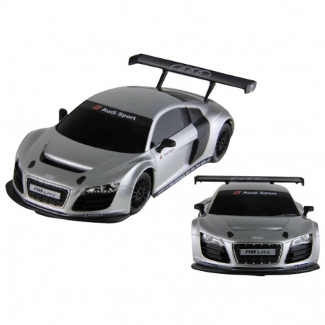 Auto R/C 1:24 kaugjuhitav sportlik AUDI R8 LMS hõbedane