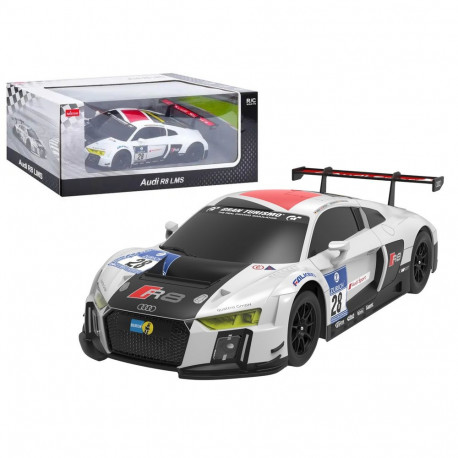 Auto R/C 1:24 kaugjuhitav sportlik AUDI R8 LMS valge-must