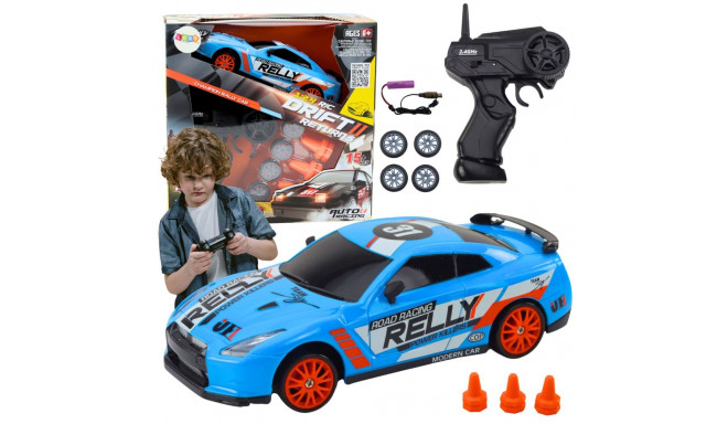Autko Sportowe Zdalnie Sterowane R/C 1:24 Niebieski Wymienne Koła