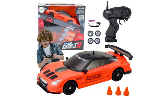 zdaljuhitav sportauto R/C 1:24 oranž vahetatavad rattad