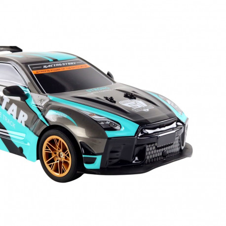 suur sportauto kaugjuhitav 1:10 türkiissinine-must