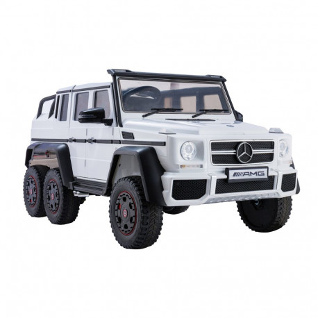 auto akuga Mercedes G63 6x4 24V valge
