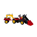 Traktor z Przyczepą i Łyżką na Pedały Benson Czerwony