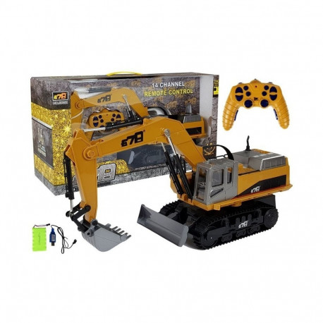 Pojazd Budowlany Koparka RC Zdalnie Sterowana 2.4G R/C Światła Żółty