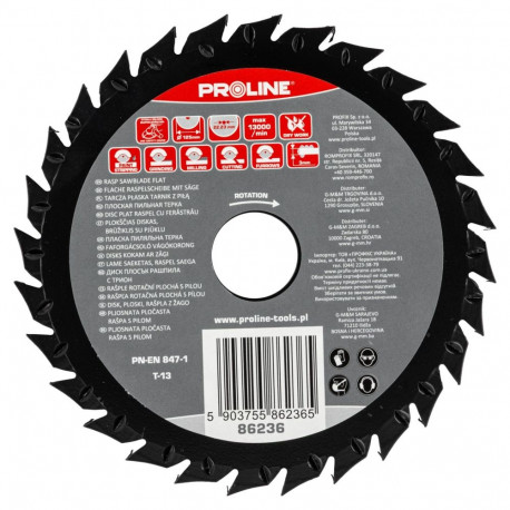 Proline raspelketas 125mm lame jämedate hammastega saega