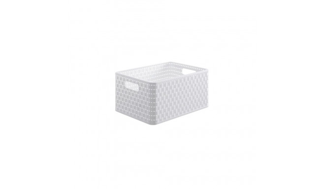 ROTHO Country A4 in 18 L, rattan look, white