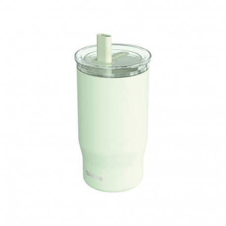 Quokka Mist - Kubek termiczny ze stali nierdzewnej 720 ml ze słomką (Pastel Green)