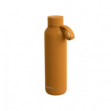 Quokka Solid With Strap - Butelka termiczna ze stali nierdzewnej 630 ml z paskiem (Mustard)