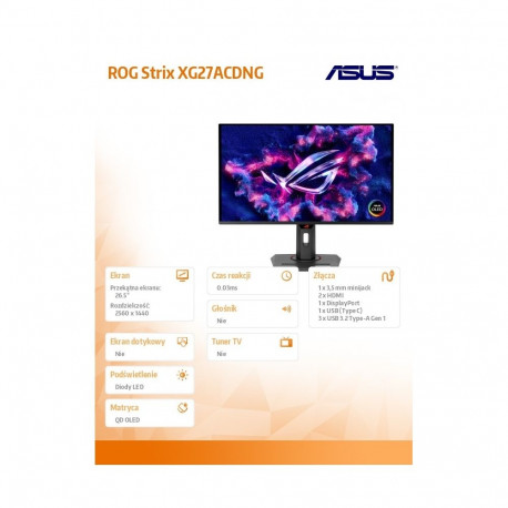 Monitor XG27ACDNG 27inch OLED HDMI DP USB 360Hz