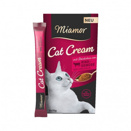 Cat Treat - MIAMOR Cat Cream Beef 6x15g Gluten-Free