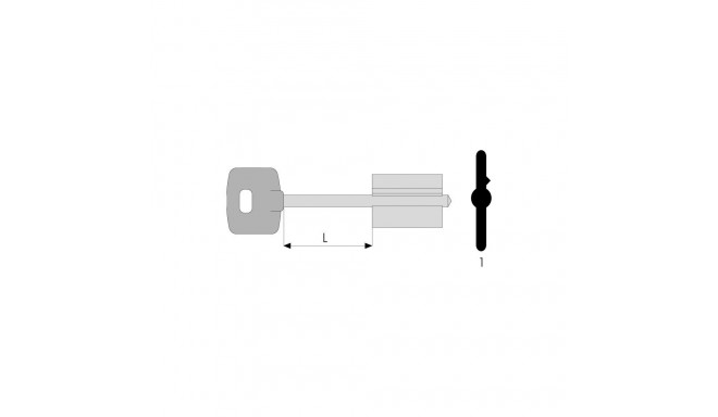 BLANK KEY 00122.00.1 FOR LOCK 57525.48