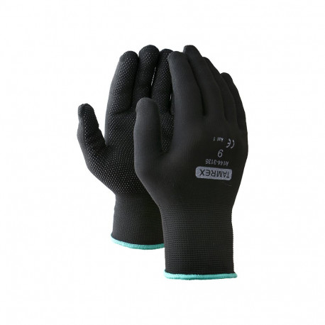 Töökindad polüamiidist TAMREX 3135, mikropunktidega, suurus 8, must (2 tk)